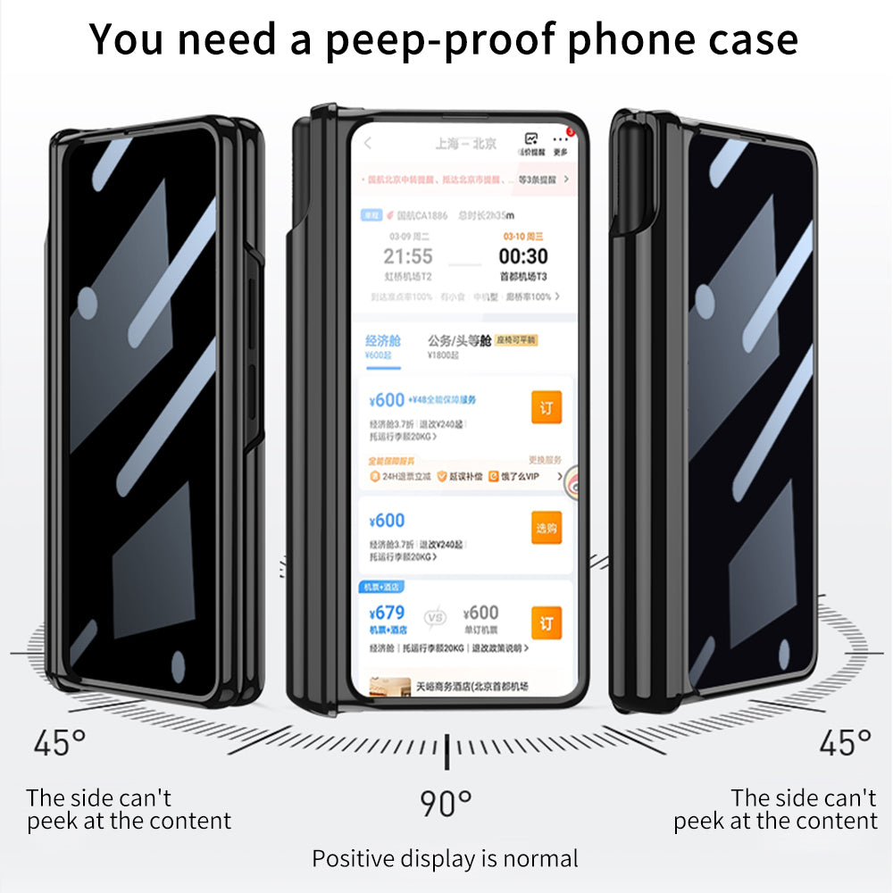 GKK Anti-Spy Slim Case til Samsung Galaxy Z Fold4 5G Hard PC Kickstand Phone Case med frontskærmbeskytter GKK Anti-Spy Slim Case til Samsung Galaxy Z Fold4 5G Hard PC Kickstand Phone Case med frontskærmbeskytter